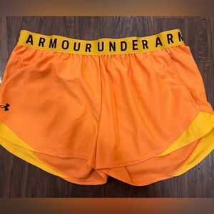 Under Armour Women's Orange Athletic Shorts
